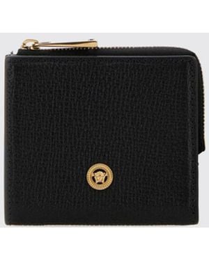 Versace Grained Leather Wallet - White