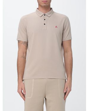 Peuterey Cotton And Silk Blend Polo Shirt - Natural