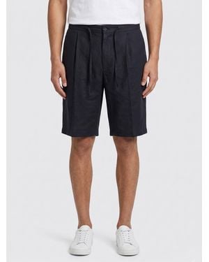 Hevò Modal Blend Shorts With Elasticated Drawstring Waist - Blue