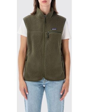 Patagonia Classic Retro-X High-Neck Fleece Vest With Zip Pockets - Green