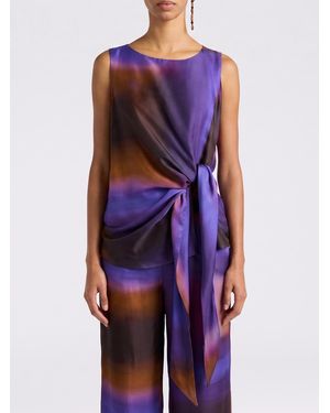Momoní MomonÌ Viscose Top With Abstract Pattern - Purple