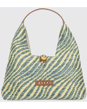 Marni Wavy Mini Trapeze Bag - Green