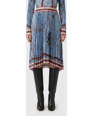 Acne Studios Pleated Crêpe Midi Skirt - Blue