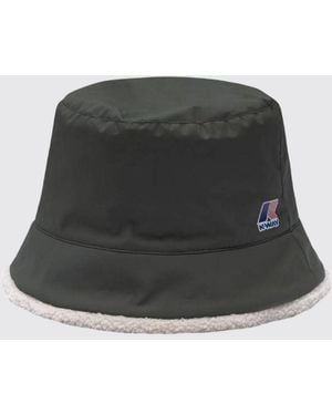 K-Way Waterproof Nylon Bucket Hat With Contrast Logo - Black