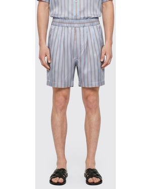 Tom Ford Striped Silk Shorts - Blue