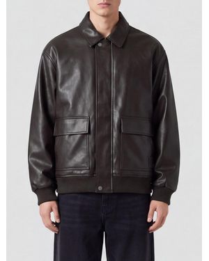 Carhartt Surchemise En Similicuir À Épaules Tombantes - Noir