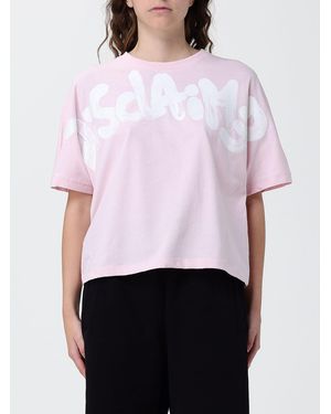 DISCLAIMER Relaxed Fit Cotton T-Shirt With Printed Logo And Crew Neck - White