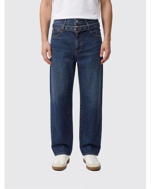 Sacai Jeans Rectos De Denim De Algodón - Azul