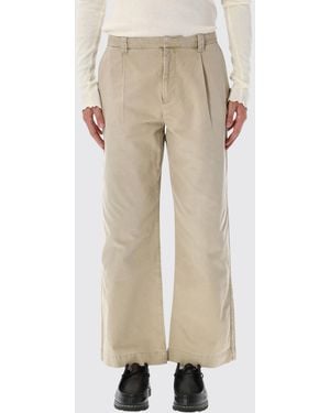 Our Legacy Wide-Leg Mid-Rise Cotton Chino Pants - Natural