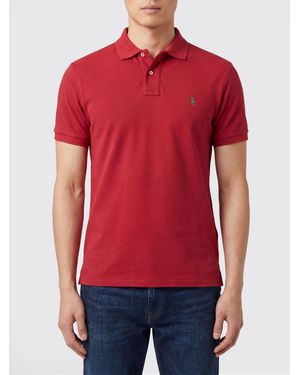 Polo Ralph Lauren Pony Logo Cotton Polo Shirt - Red