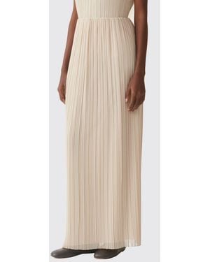 Fabiana Filippi Pleated Crêpe Maxi Skirt With A High-Waist Design - Natural