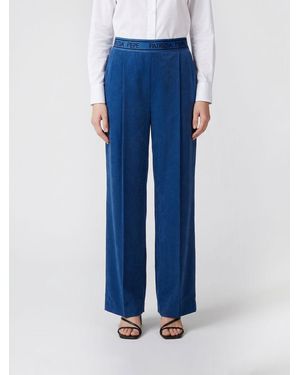 Patrizia Pepe Viscose Blend Palazzo Trousers - Blue