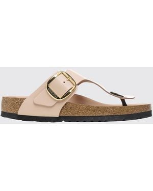 Birkenstock Gizeh Big Buckle Brushed Leather Sandal - Natural