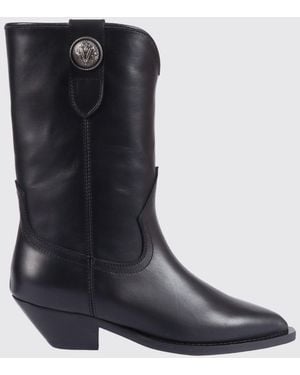 Via Roma 15 Leather Ankle Boots - Black