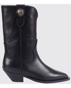 Via Roma 15 Leather Ankle Boots - Black