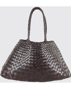Dragon Diffusion Santa Croce Big Woven Leather Bag - Brown