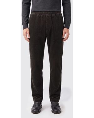 Barena Slim Fit Corduroy Pants With An Elasticated Waist - Black