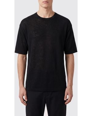 Roberto Collina Linen T-Shirt - Black
