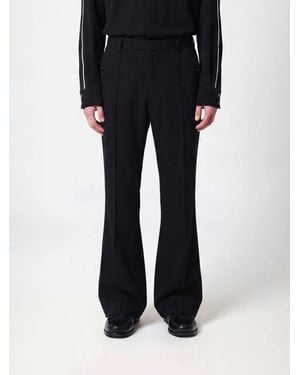 Needles Flared Stretch Technical Fabric Trousers With Elasticated Waist - Black