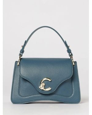 Coccinelle C-Me Mini Hammered Leather Bag - Blue