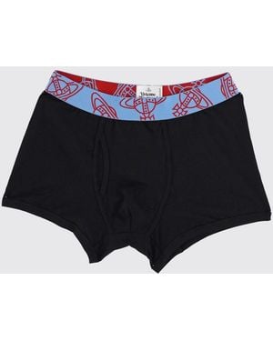 Vivienne Westwood Stretch-Cotton Boxer Shorts With Orb Logo Waistband - Black