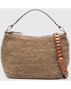IBELIV Mihaja Crocheted Raffia Bag - Brown