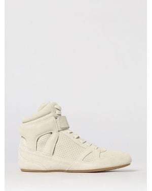 Isabel Marant Senny Perforated Suede Sneakers - Natural