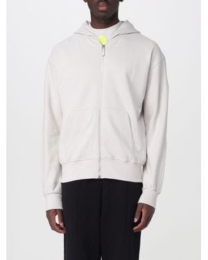 DISCLAIMER Sudadera Con Capucha Y Cremallera De Algodón Con Logo Estampado - Blanco
