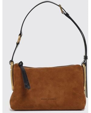 Marc Jacobs Schultertasche Von Aus Veloursleder Mit Metallischem Double J-Logo - Braun