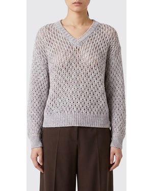 Fabiana Filippi Crochet Knit Jumper - Grey
