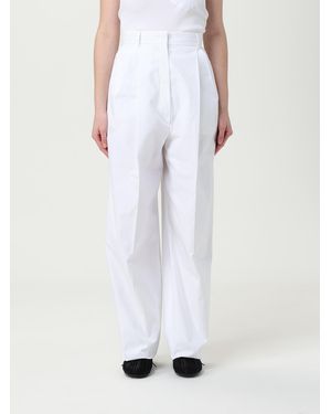 Sportmax Wide Leg Pleated Trousers - White