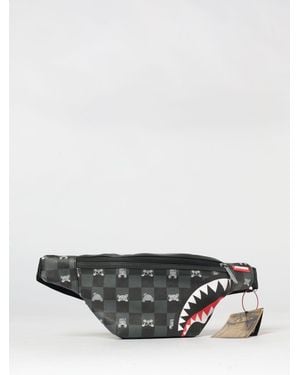 Sprayground Riñonera De Algodón Revestido Saffiano A Cuadros - Gris