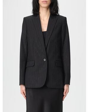 Zadig & Voltaire Zadig &Amp Voltaire Single-Breasted Crepe Blazer With Rhinestones - Black