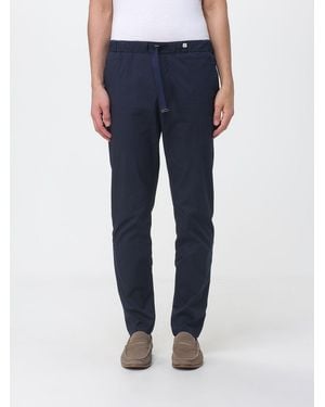 Myths Drawstring Cotton Blend Trousers - Blue
