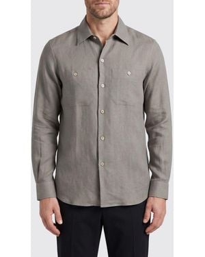 Brunello Cucinelli Linen Casual Shirt - Grey