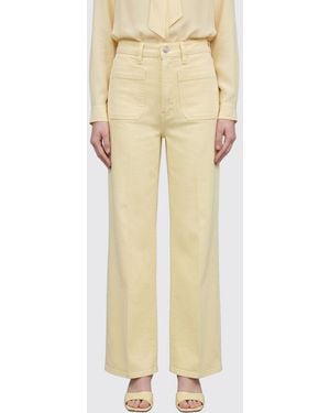 FRAME The Anchor Mid-Rise Wide-Leg Jeans - Natural