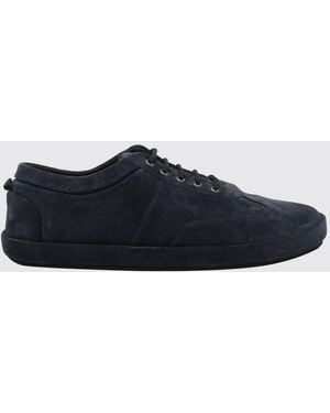 Marsèll Scatopelle Suede Leather Derby Shoes With Round Toe And Rubber Sole - Blue