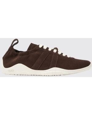 Fabiana Filippi Suede Low-Top Trainers With Vibram Sole - Brown