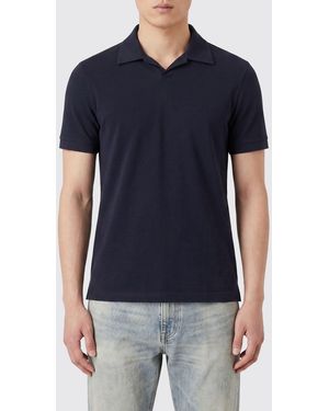 Giorgio Armani Viscose Polo Shirt - Blue