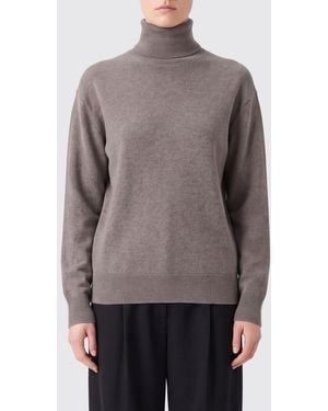 P.A.R.O.S.H. 100% Cashmere Turtleneck Sweater P.A.R.O..H. With Fringes And Dropped Shoulders - Grey