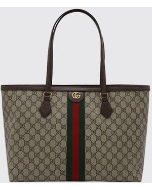 Gucci Bolso Ophidia De Algodón Revestido Con Monograma Gg - Neutro
