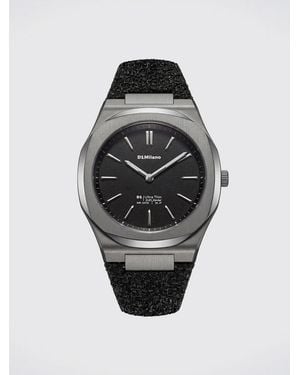 D1 Milano Kevlar Stainless Steel Quartz Watch With Anti-Reflective Glass - Black
