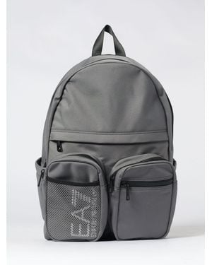 EA7 Printed Logo Polyester Backpack - Grey