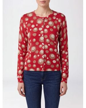 In bed with You Cardigan Aus Reiner Wolle Mit Punktemuster - Rot