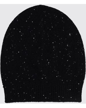 Fabiana Filippi Sequin Wool And Cashmere Blend Beanie - Black