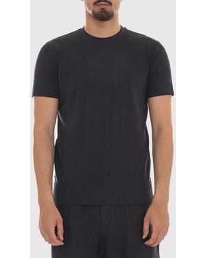 Emporio Armani All-Over Logo Cotton Crew-Neck T-Shirt - Black
