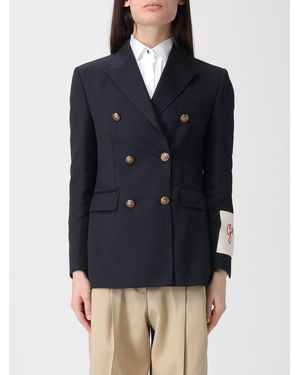 Golden Goose Double-Breasted Virgin Wool Blazer - Blue