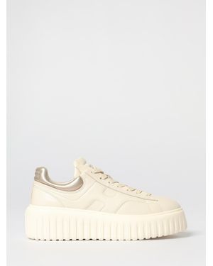 Hogan H-Stripes Leather Trainers - Natural