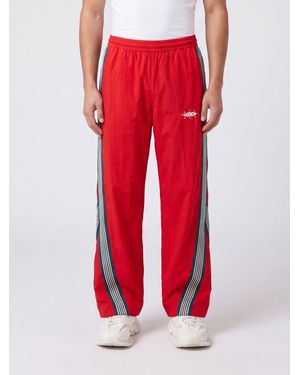 Barrow Striped Jersey Jogging Pants With Logo And Elasticated Waist - Red