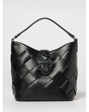 Just Cavalli Bolso De Piel Sintética Trenzada - Negro